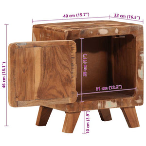 Κομοδίνο 40x32x46 cm Στερεό ξύλο αναγεννημένο