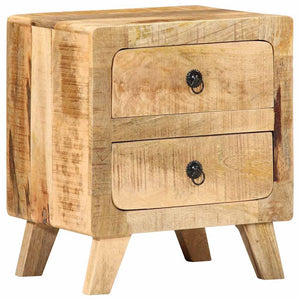 Κομοδίνο 40x32x46 cm από μασίφ ξύλο Rough Mango