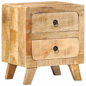 Κομοδίνο 40x32x46 cm από μασίφ ξύλο Rough Mango