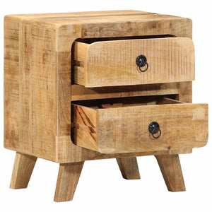 Κομοδίνο 40x32x46 cm από μασίφ ξύλο Rough Mango