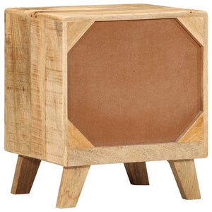 Κομοδίνο 2 τεμάχια 40x32x46 cm Στερεό ξύλο Rough Mango - Pakobazaar