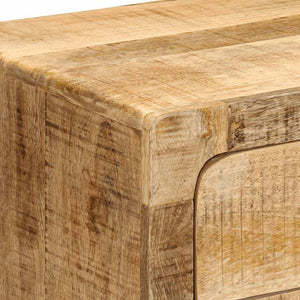 Κομοδίνο 2 τεμάχια 40x32x46 cm Στερεό ξύλο Rough Mango - Pakobazaar