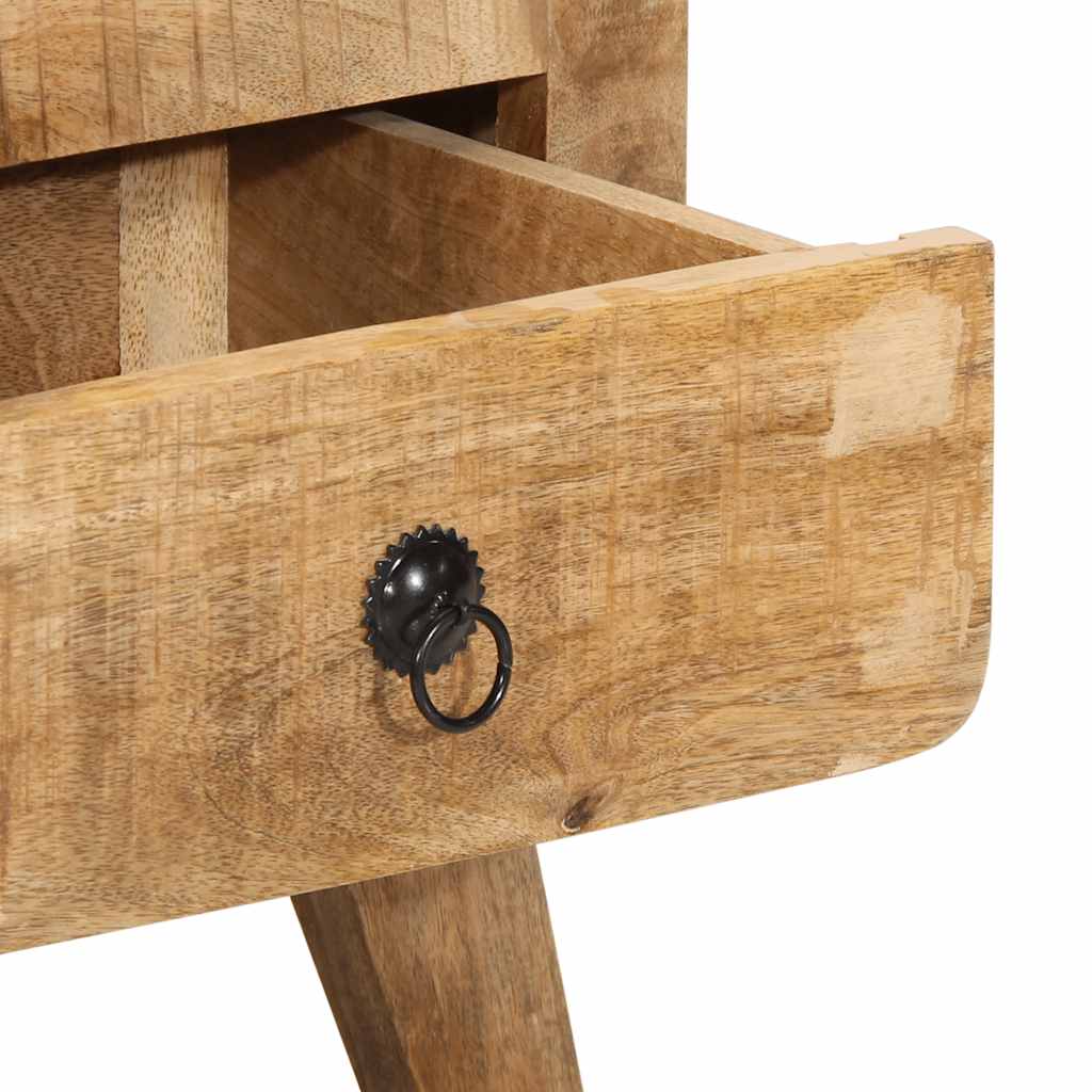 Κομοδίνο 2 τεμάχια 40x32x46 cm Στερεό ξύλο Rough Mango - Pakobazaar