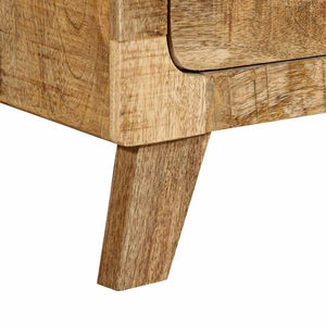 Κομοδίνο 2 τεμάχια 40x32x46 cm Στερεό ξύλο Rough Mango - Pakobazaar