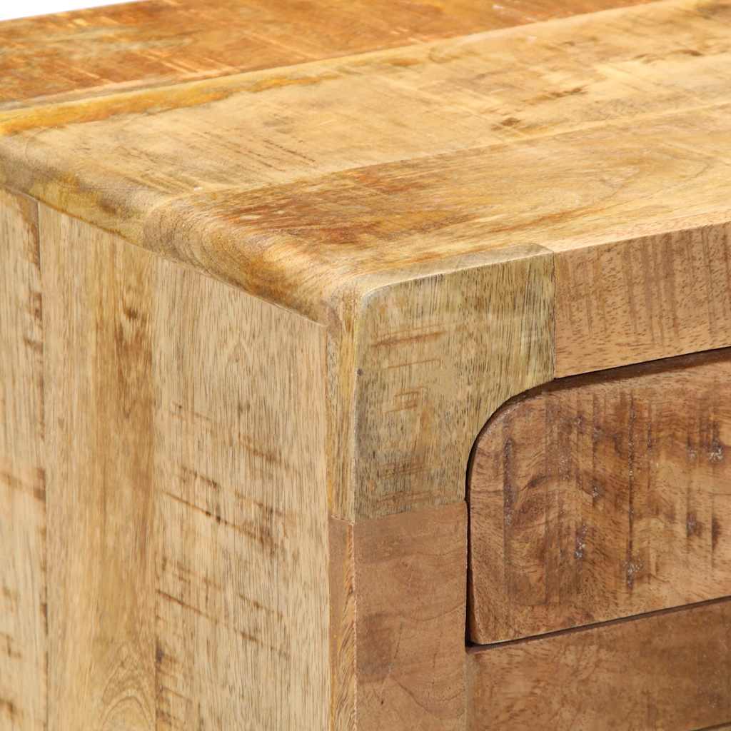 Κομοδίνο 37x32x50 cm Στερεό ξύλο Rough Mango