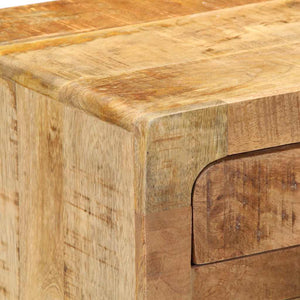 Κομοδίνο 37x32x50 cm Στερεό ξύλο Rough Mango