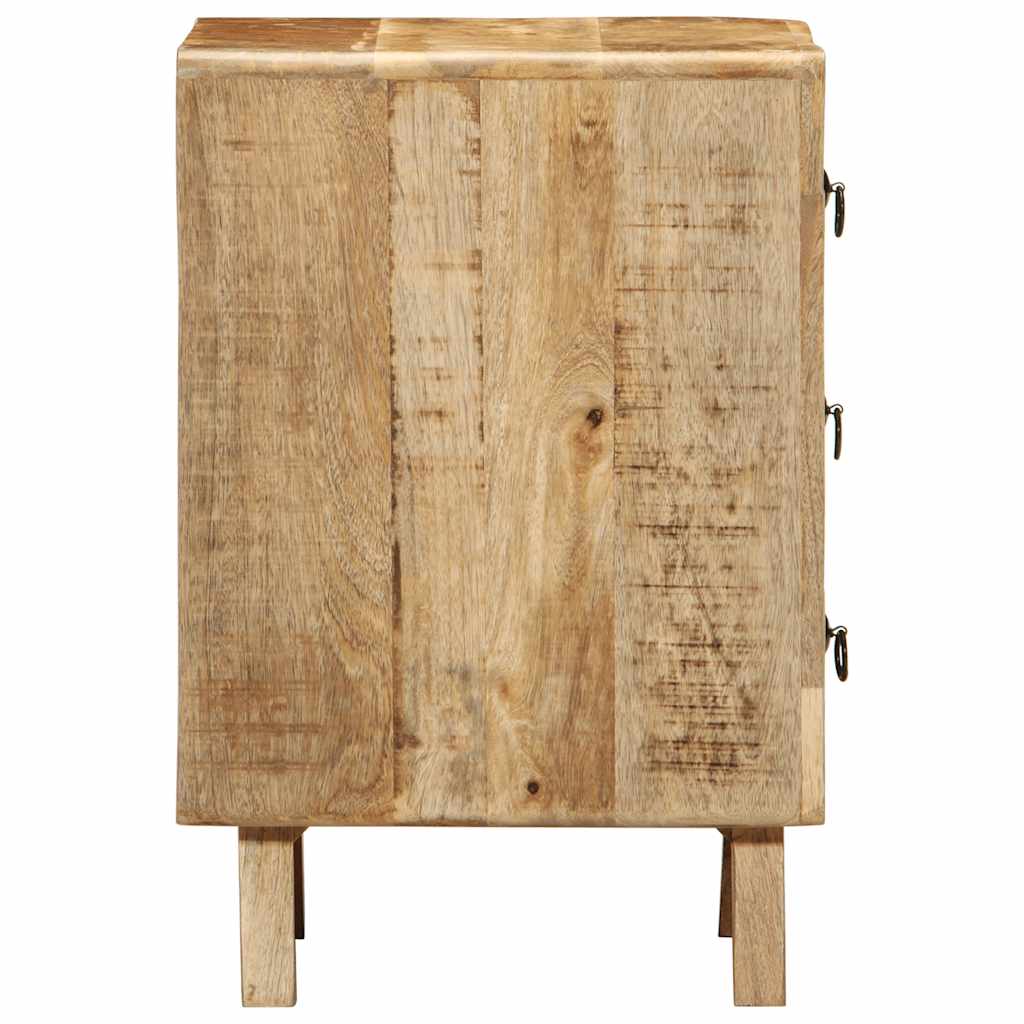Κομοδίνο 2 τεμάχια 37x32x50 cm Στερεό ξύλο ακατέργαστο μάνγκο - Pakobazaar