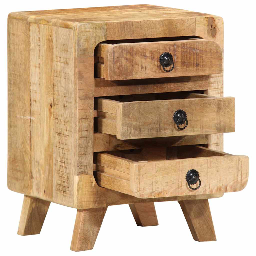Κομοδίνο 2 τεμάχια 37x32x50 cm Στερεό ξύλο ακατέργαστο μάνγκο - Pakobazaar