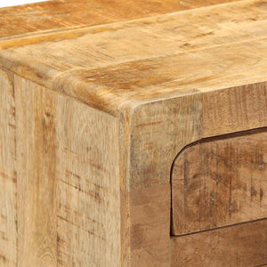 Κομοδίνο 2 τεμάχια 37x32x50 cm Στερεό ξύλο ακατέργαστο μάνγκο - Pakobazaar
