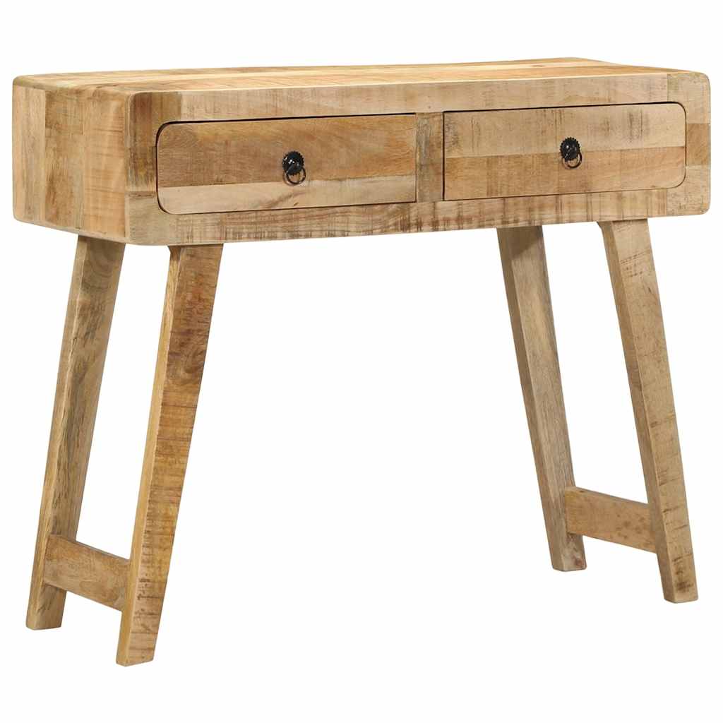 Τραπέζι κονσόλας 90x32x75 cm από μασίφ ξύλο Rough Mango - Pakobazaar