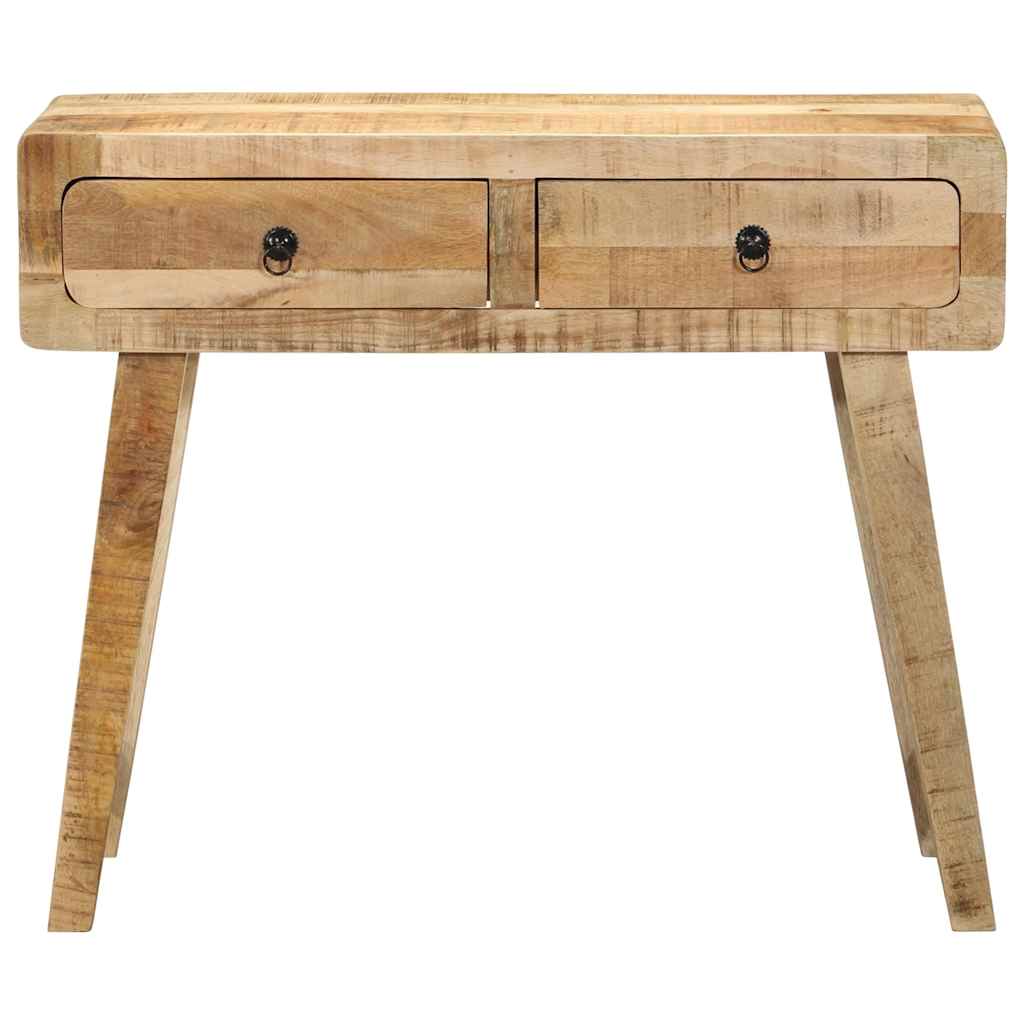 Τραπέζι κονσόλας 90x32x75 cm από μασίφ ξύλο Rough Mango - Pakobazaar