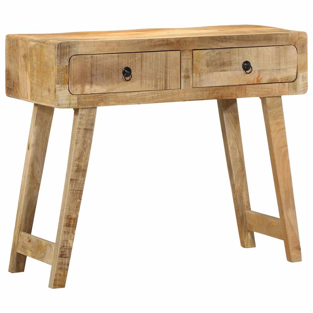 Τραπέζι κονσόλας 90x32x75 cm από μασίφ ξύλο Rough Mango - Pakobazaar