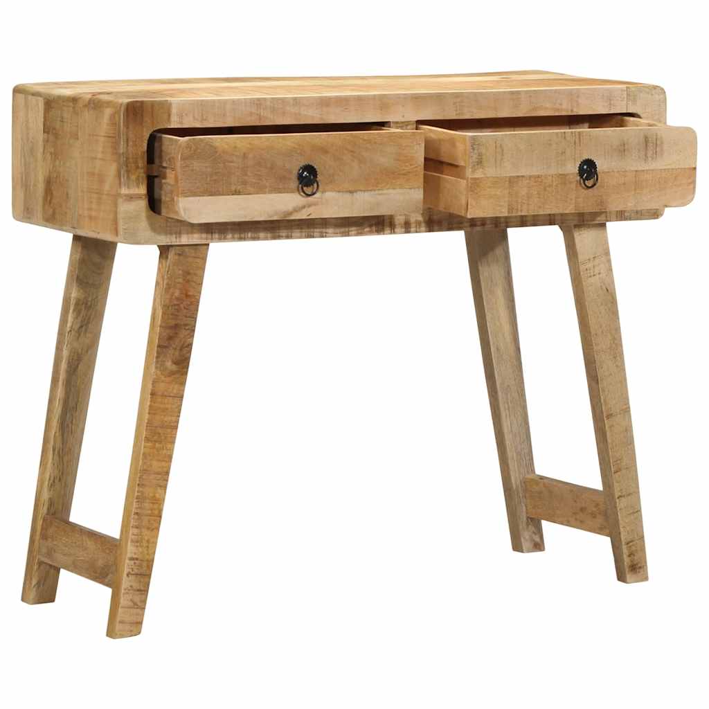Τραπέζι κονσόλας 90x32x75 cm από μασίφ ξύλο Rough Mango - Pakobazaar