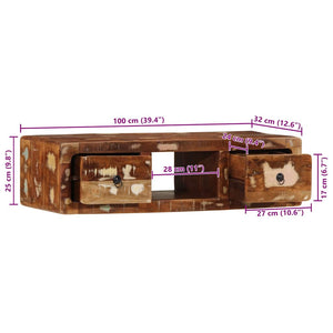 Έπιπλο Τηλεόρασης 100x32x25 εκ. από Μασίφ Ανακυκλωμένο Ξύλο