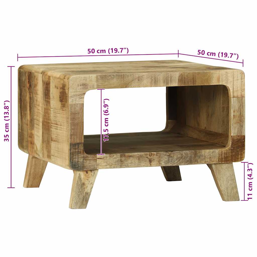 Τραπεζάκι σαλονιού Καφέ 50 x 50 x 35 cm Στερεό ξύλο μάνγκο - Pakobazaar