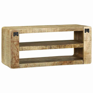 Ντουλάπι TV με ράφι Καφέ 80 x 32 x 36 εκ. Μασίφ ξύλο μάνγκο