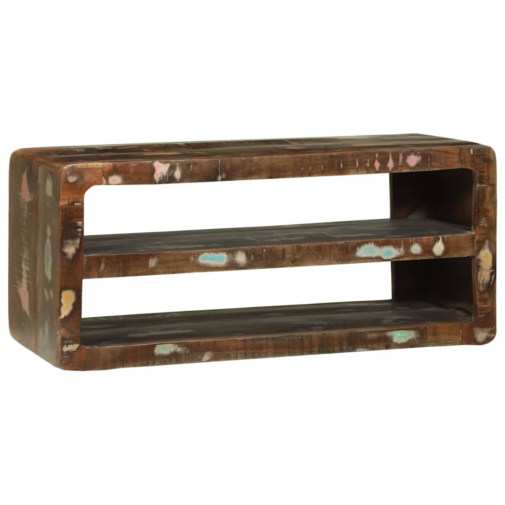 Ντουλάπι TV Πολύχρωμο 80 x 32 x 36 εκ. Μασίφ ανακυκλωμένο ξύλο