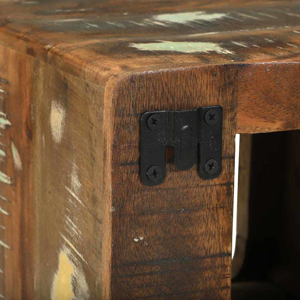 Μονάδες TV με ράφι 2 pcs Πολύχρωμο Στερεό Ανακτηθέν Ξύλο