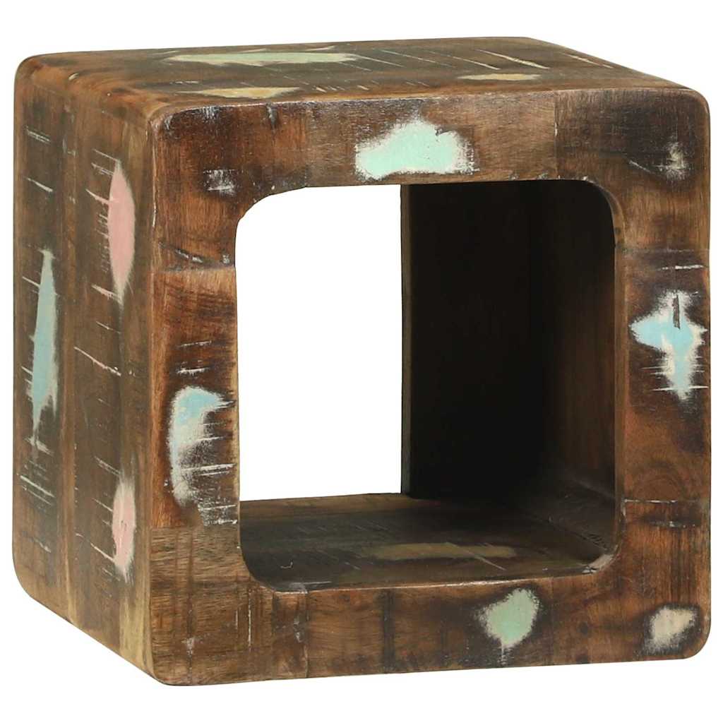 Μονάδες TV με ράφι 2 pcs Πολύχρωμο Στερεό Ανακτηθέν Ξύλο