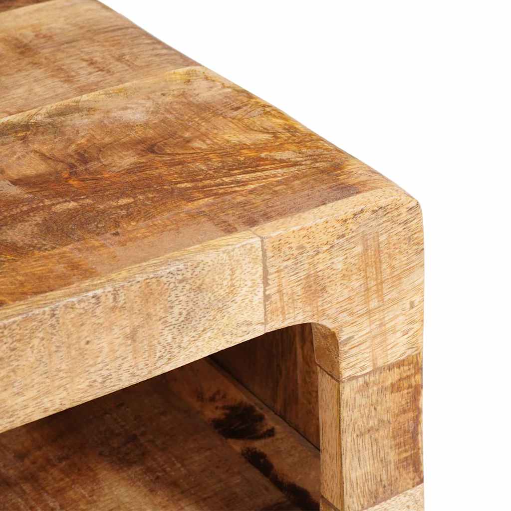 End Table με ράφι Καφέ 40 x 32 x 46 εκ Στερεό ξύλο μάνγκο - Pakobazaar