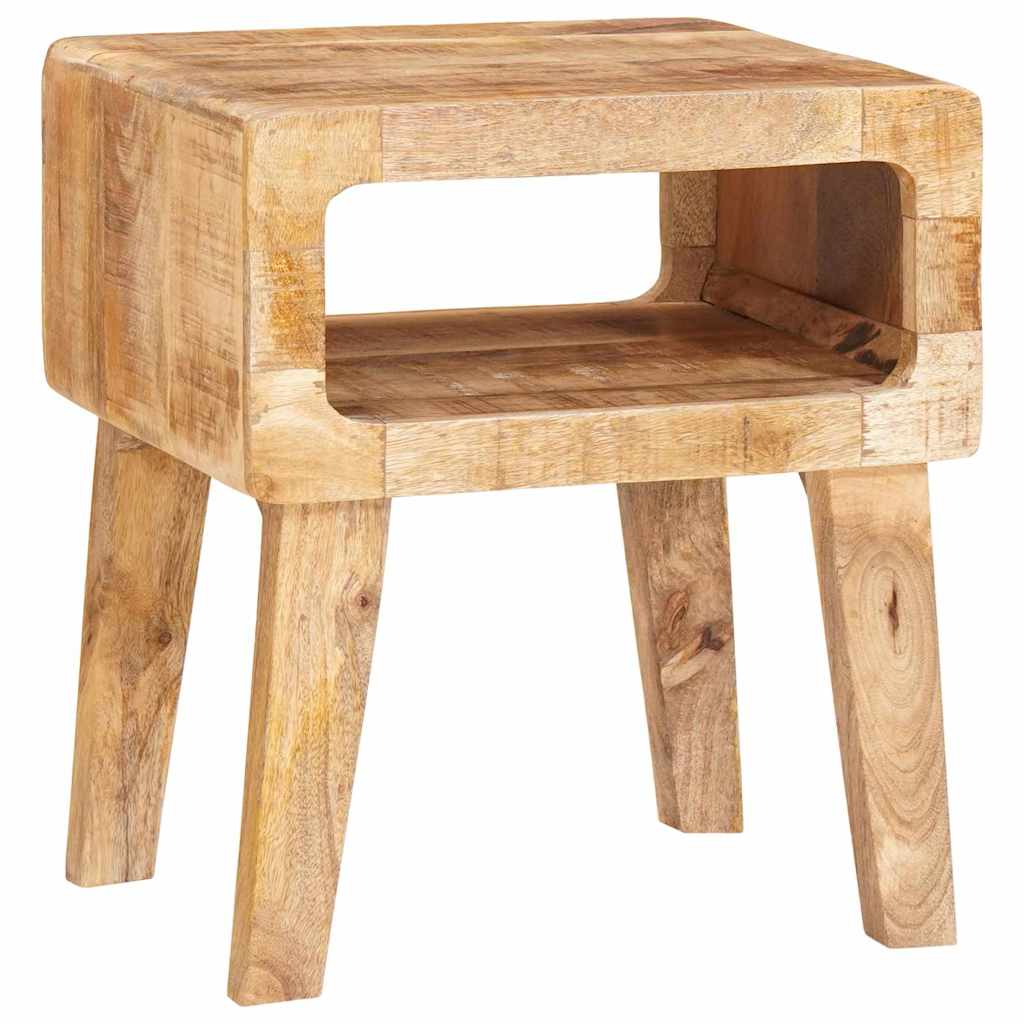 End Table με ράφι Καφέ 40 x 32 x 46 εκ Στερεό ξύλο μάνγκο - Pakobazaar