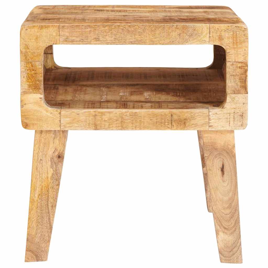 End Table με ράφι Καφέ 40 x 32 x 46 εκ Στερεό ξύλο μάνγκο - Pakobazaar