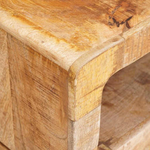 End Table με ράφι Καφέ 40 x 40 x 49 εκ Στερεό ξύλο μάνγκο
