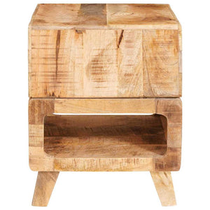 End Table με ράφι Καφέ 40 x 40 x 49 εκ Στερεό ξύλο μάνγκο