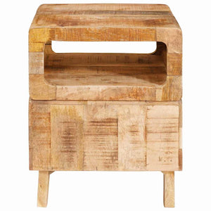 End Table με ράφι Καφέ 40 x 40 x 49 εκ Στερεό ξύλο μάνγκο