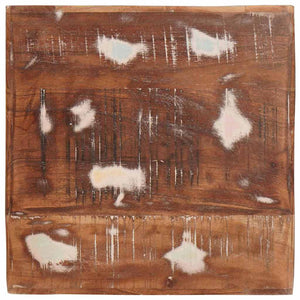 End Table με ράφι Καφέ 40 x 40 x 49 εκ Στερεό Ανακτηθέν Ξύλο