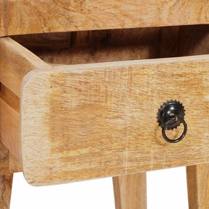 End Table με συρτάρι Καφέ 40 x 32 x 46 εκ Στερεό ξύλο μάνγκο