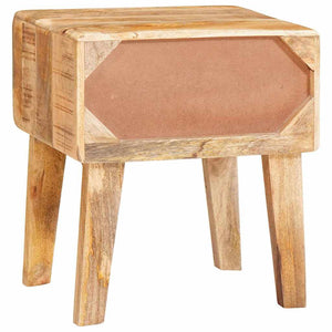 End Table με συρτάρι Καφέ 40 x 32 x 46 εκ Στερεό ξύλο μάνγκο