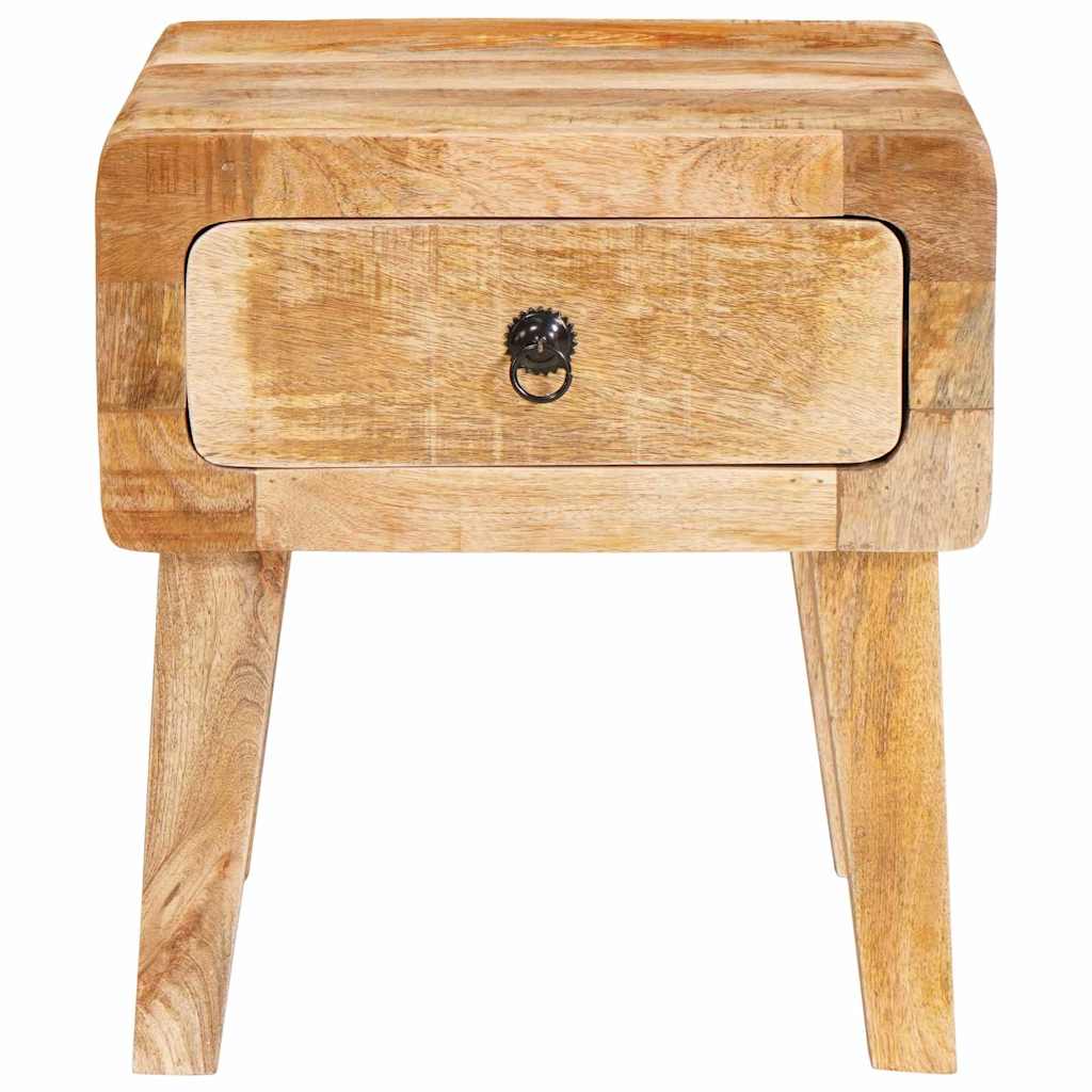 End Table με συρτάρι Καφέ 40 x 32 x 46 εκ Στερεό ξύλο μάνγκο