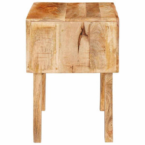End Table με συρτάρι Καφέ 40 x 32 x 46 εκ Στερεό ξύλο μάνγκο