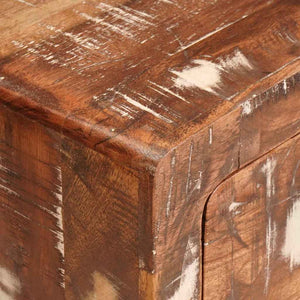 End Table με συρτάρι Καφέ 40 x 32 x 46 εκ Στερεό Ανακτηθέν Ξύλο