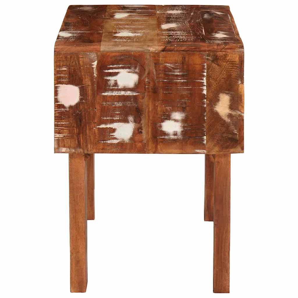 End Table με συρτάρι Καφέ 40 x 32 x 46 εκ Στερεό Ανακτηθέν Ξύλο