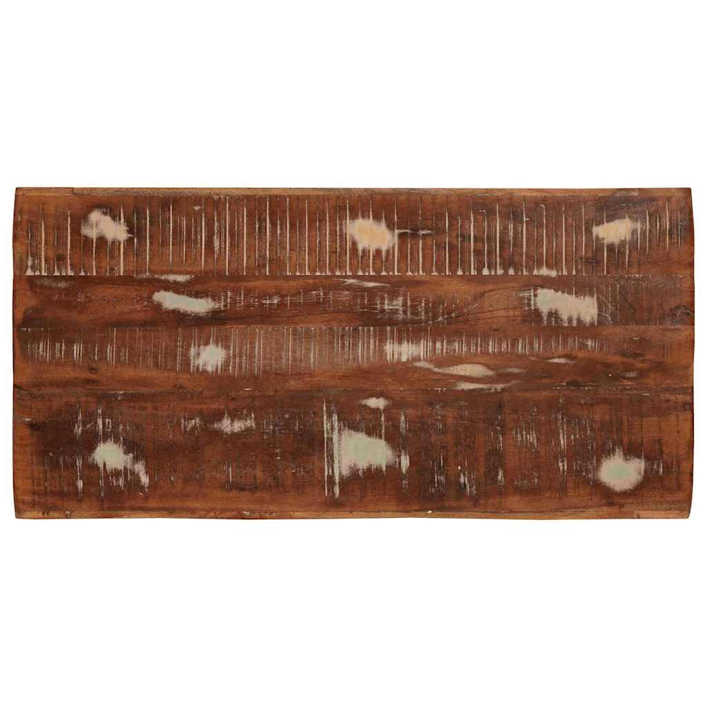 Τραπέζι Σαλονιού με Στηρίγματα 3 pcs Καφέ Στερεό Ανακτηθέν Ξύλο