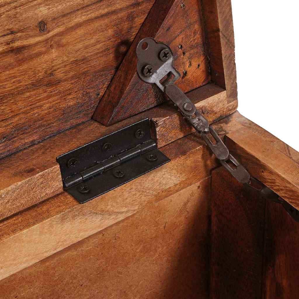 Κουτί αποθήκευσης με αποθήκευση Καφέ Στερεό ξύλο μάνγκο