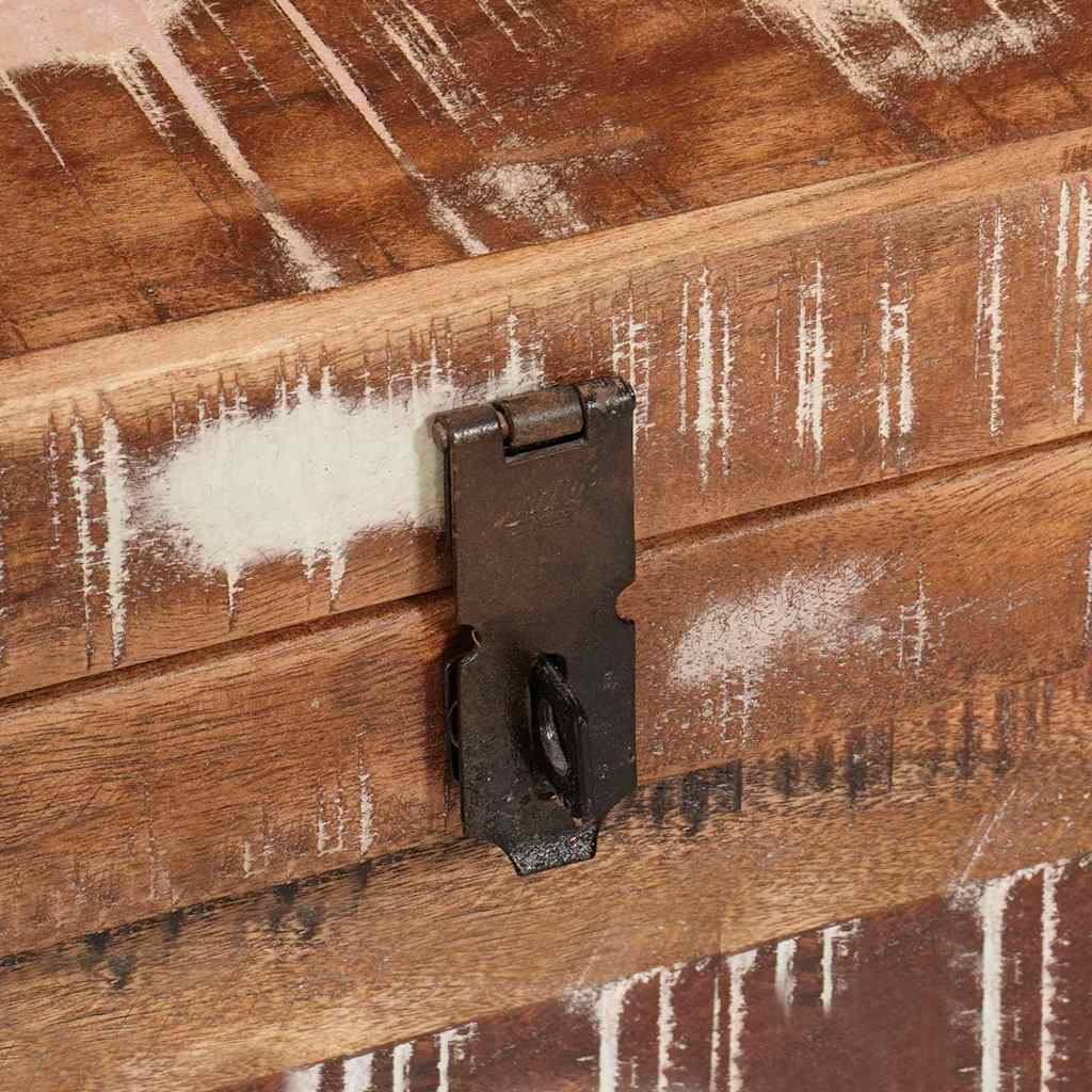 Κουτί αποθήκευσης με αποθήκευση Καφέ Στερεό ξύλο μάνγκο