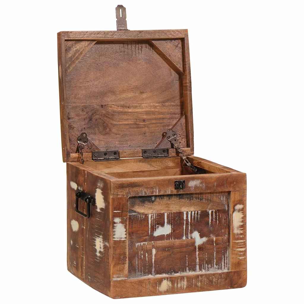 Κουτί αποθήκευσης με αποθήκευση Καφέ Στερεό ξύλο μάνγκο