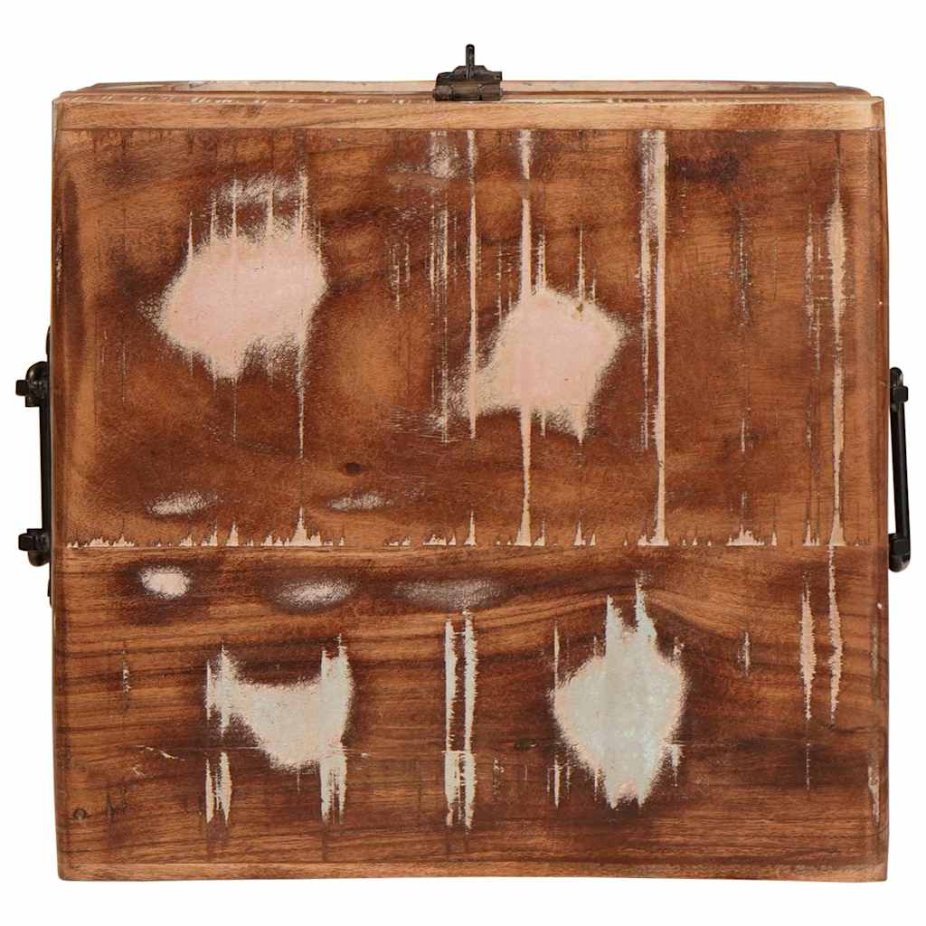 Κουτί αποθήκευσης με αποθήκευση Καφέ Στερεό ξύλο μάνγκο