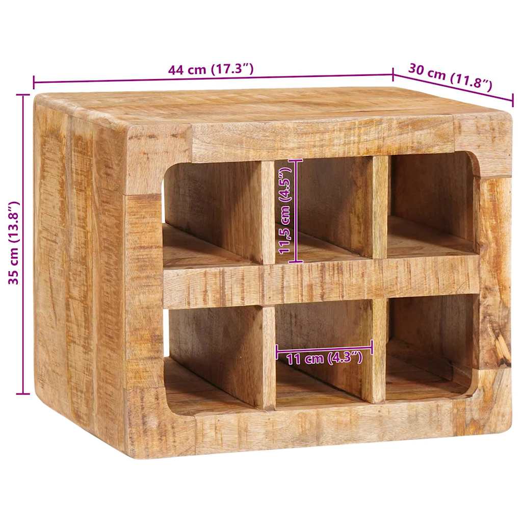 Ράφι Κρασιού Καφέ 44 x 30 x 35 εκ. Στερεό ξύλο μάνγκο