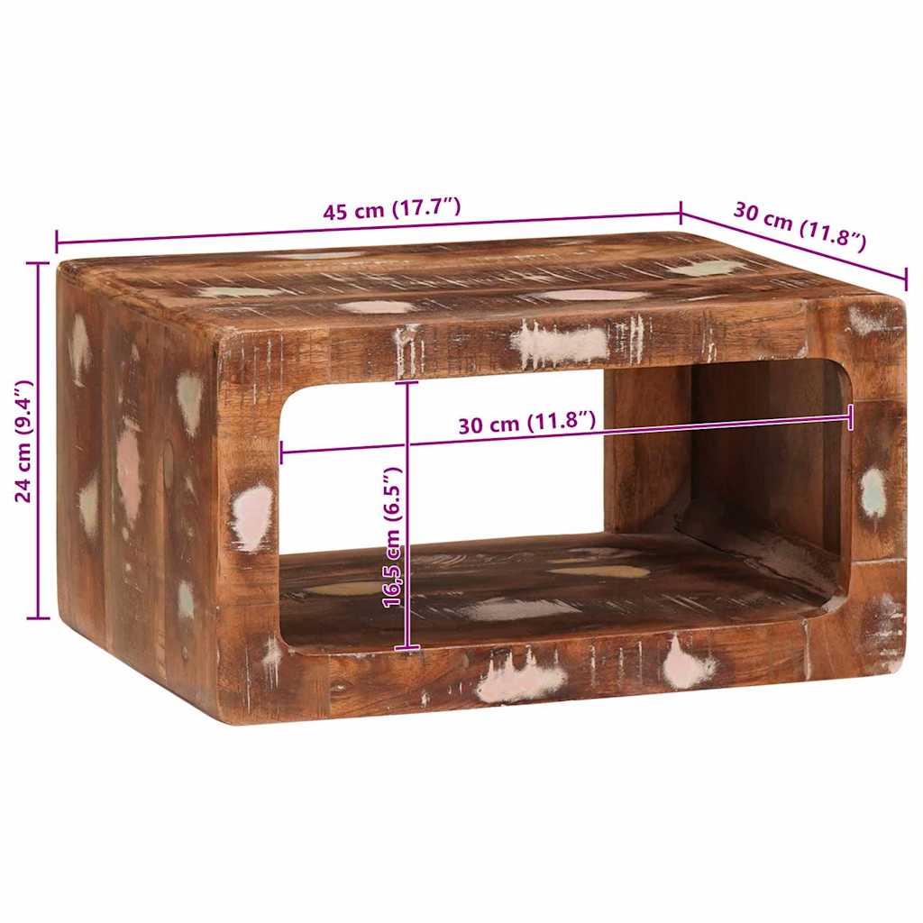 Κομοδίνο Καφέ 45 x 30 x 24 εκ. Στερεό Ανακτηθέν Ξύλο