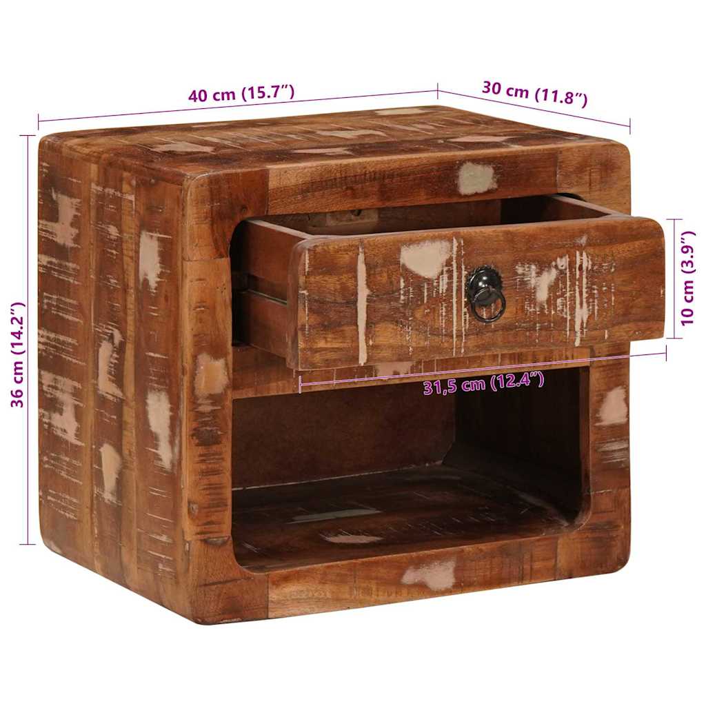 Τοίχου Πλευρικό Ντουλάκι με συρτάρι Πολύχρωμο 40 x 30 x 36 εκ. - Pakobazaar