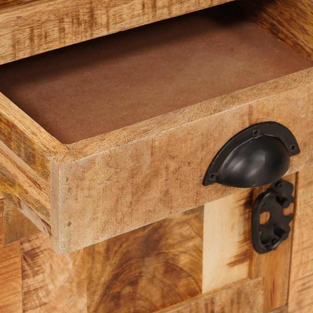 Highboard με συρτάρι Καφέ 40 x 30 x 120,5 εκ. Μασίφ ξύλο μάνγκο