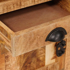 Highboard με συρτάρι Καφέ 40 x 30 x 120,5 εκ. Μασίφ ξύλο μάνγκο