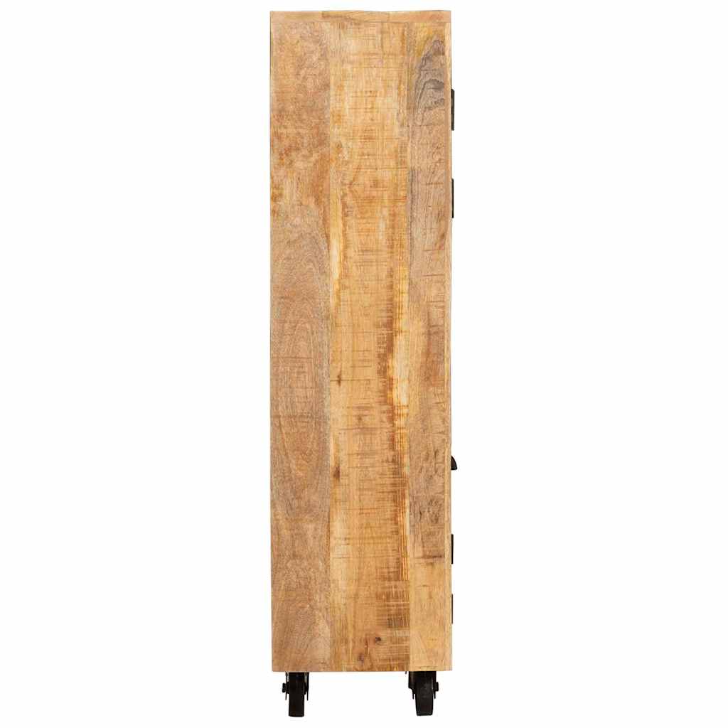 Highboard με συρτάρι Καφέ 40 x 30 x 120,5 εκ. Μασίφ ξύλο μάνγκο
