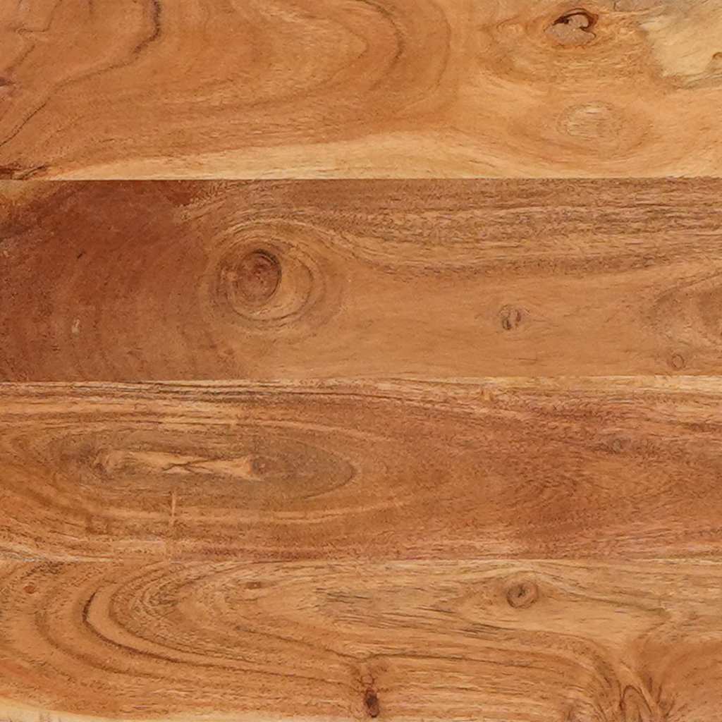 Τραπεζαρίες Καφέ και Μαύρο 110 x 55 x 78 εκ Στερεό ξύλο μάνγκο - Pakobazaar