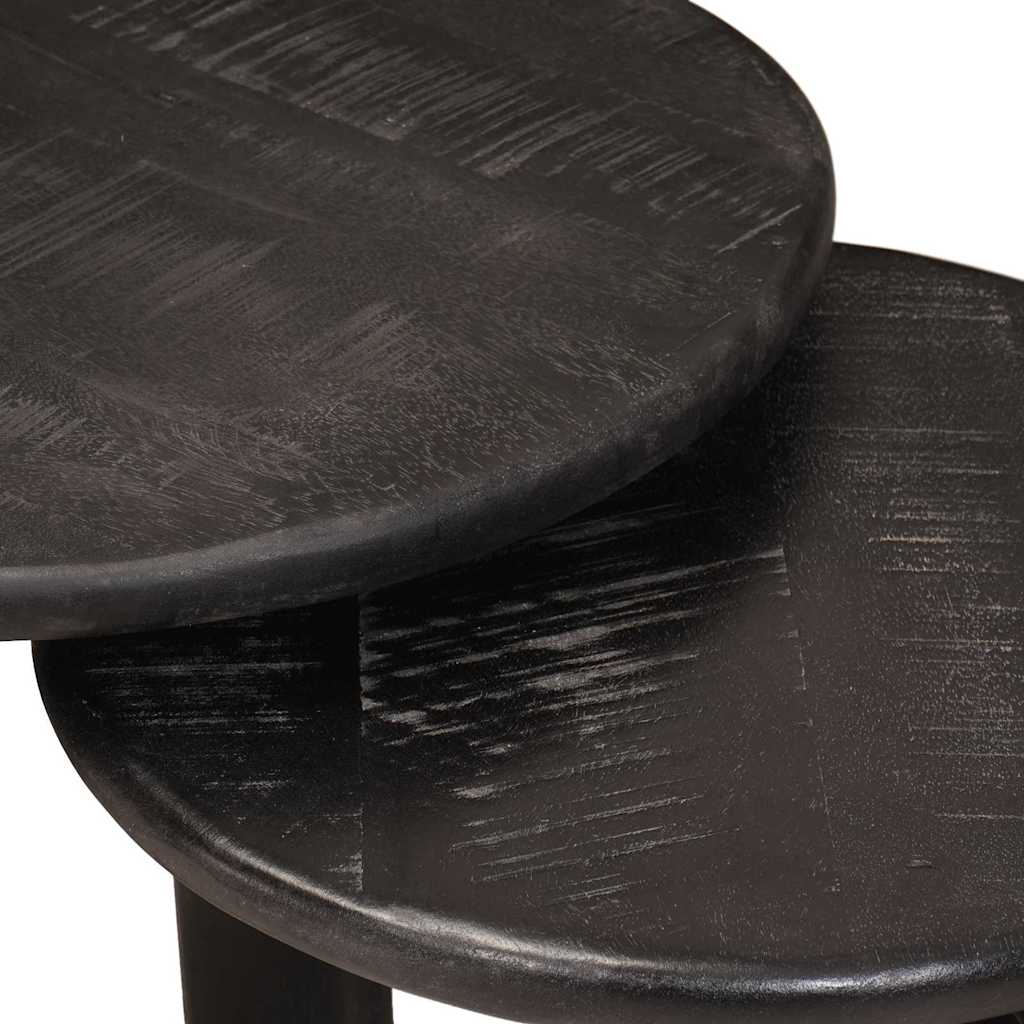 Τραπεζάκια Καφέ Στερεών 2 pcs Λευκό Στερεό ξύλο μάνγκο