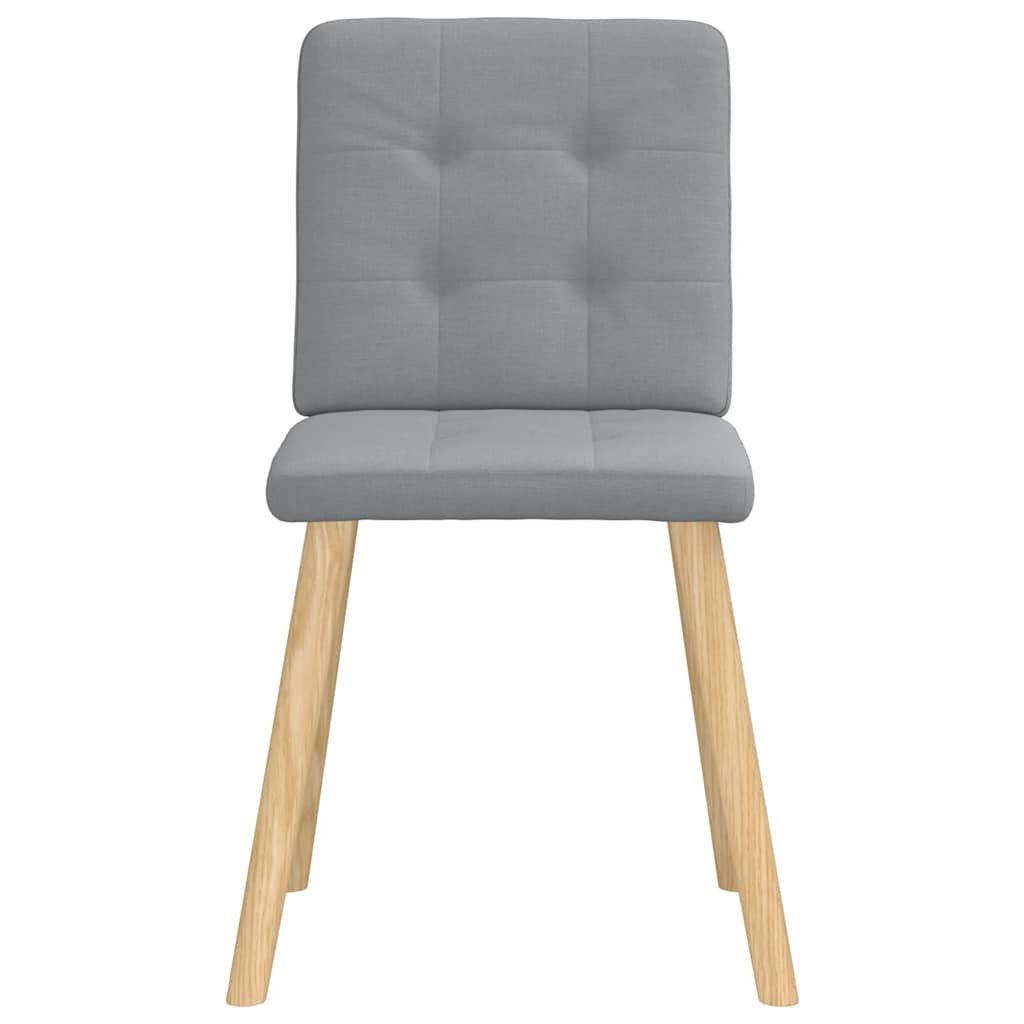 Καρέκλες Τραπεζαρίας 2 τεμ Ανοιχτό Γκρι Υφασμάτινες